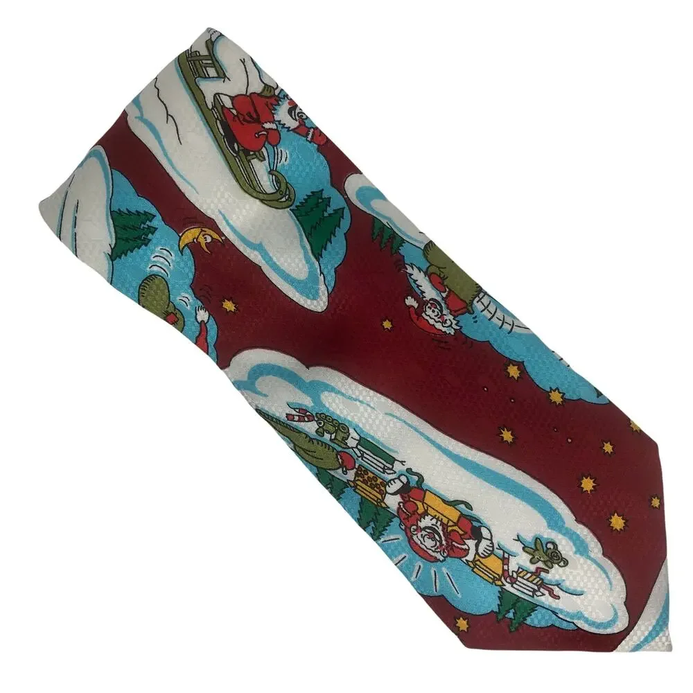 Santa Sledding Tie